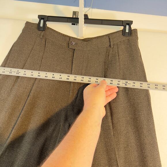 Chico's Private Collection Pant Woman's XL/16 (Chico's 3) Brown VINTAGE! Pleats - Picture 8 of 14